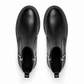 8020-Black Zipper Chelsea Boots