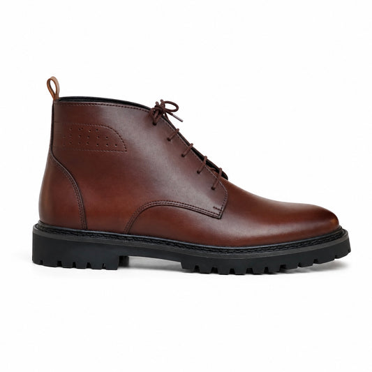 SKU:1006-Brown Soft Cow Leather Chukka boots