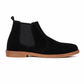 SKU:8011-Black Suede Cow Leather Chelsea boots - DeVogue