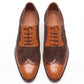 SKU:2333-Brown Croc Suede Style Leather sole