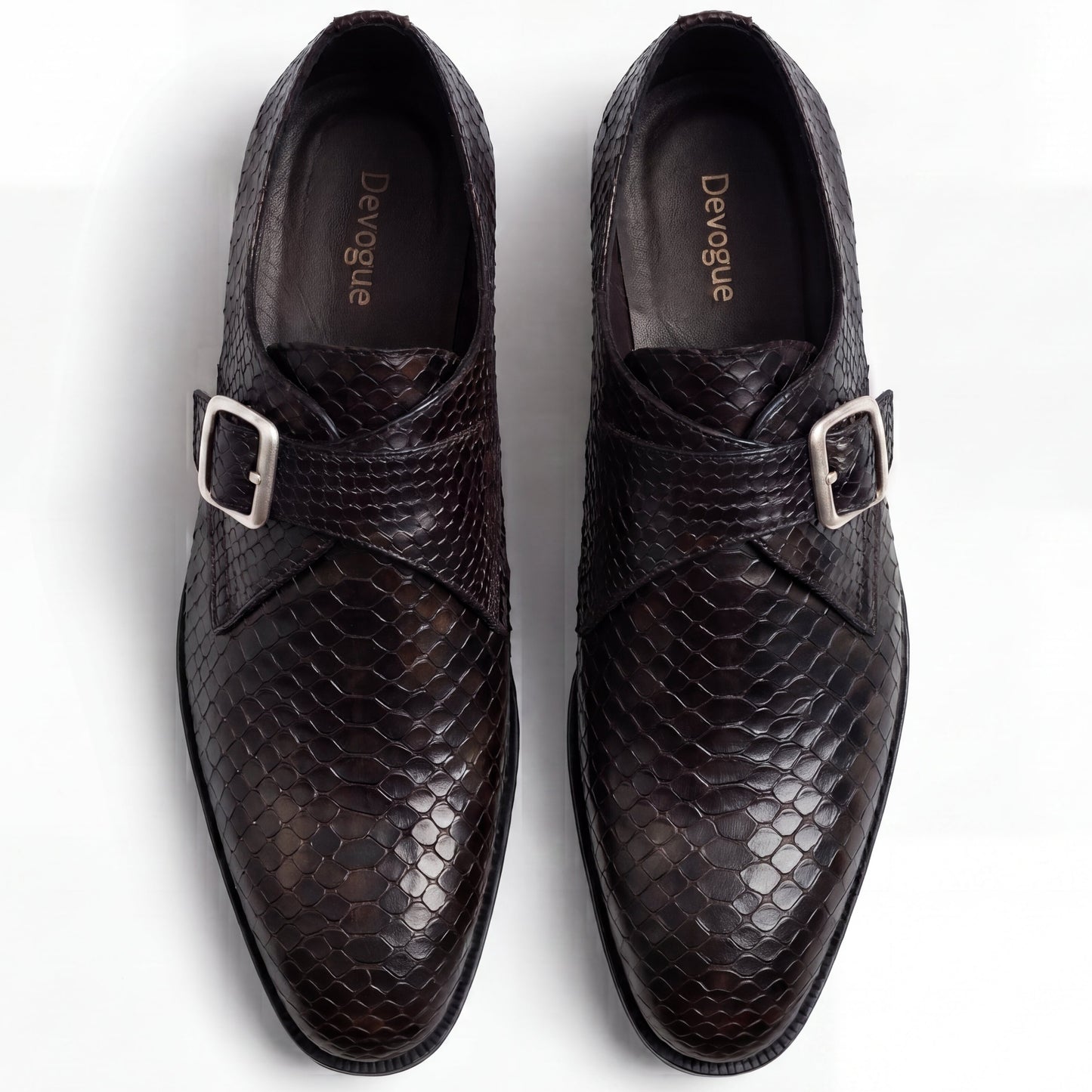 2011-S Black Snake Embossed Cow Leather Formal