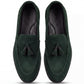 LP-02 Green Tassel loafers with Black sole