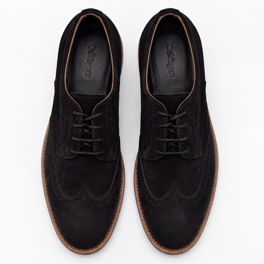 SKU: 7058-Black Suede Casual Shoes