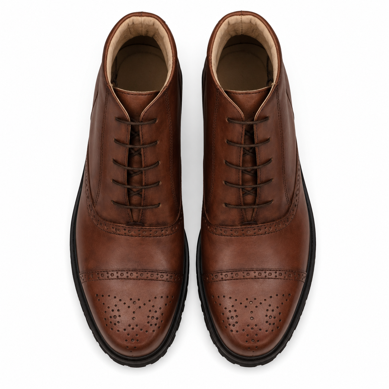SKU:1005-Brown Soft Cow Leather Chukka boots