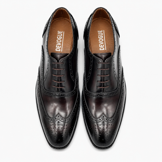 R-BrownTwo Royal Two Tone Brogue laced shoe