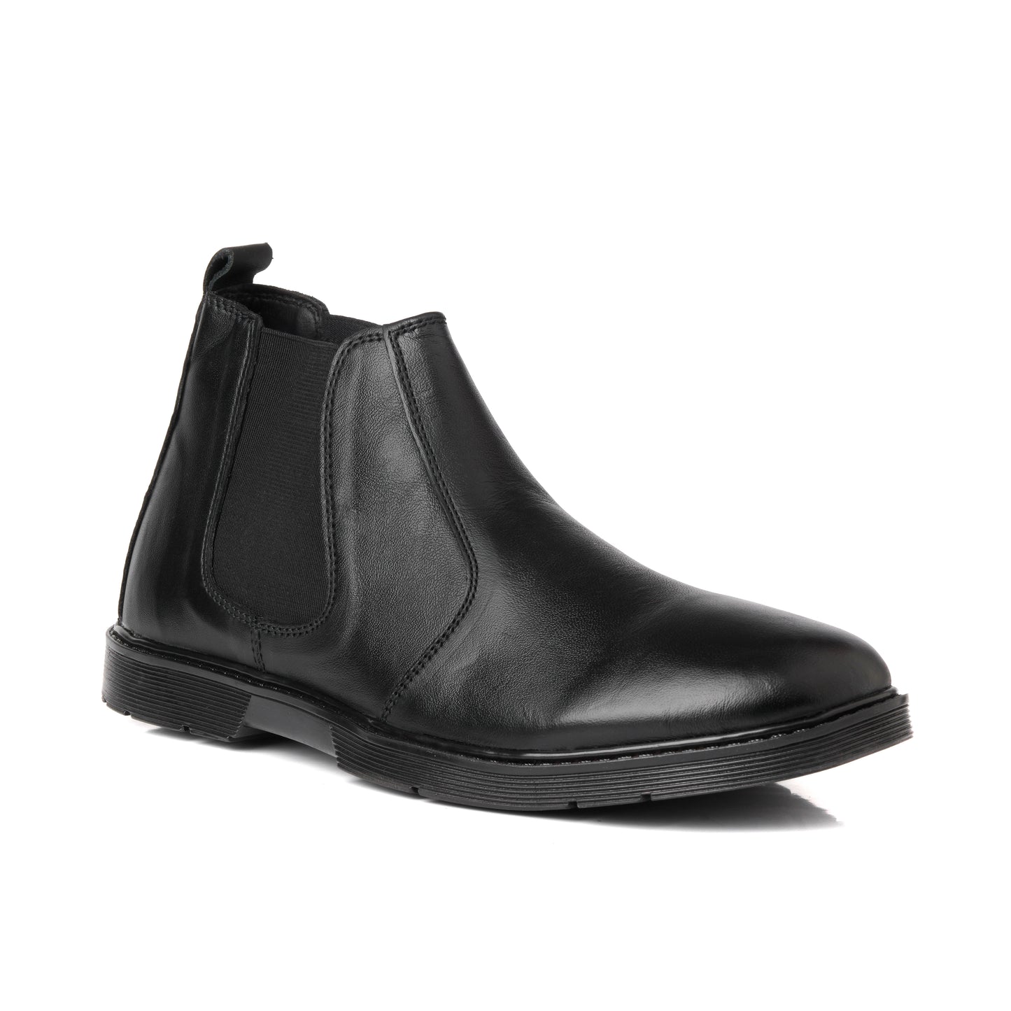 8017-Black Chelsea Boots