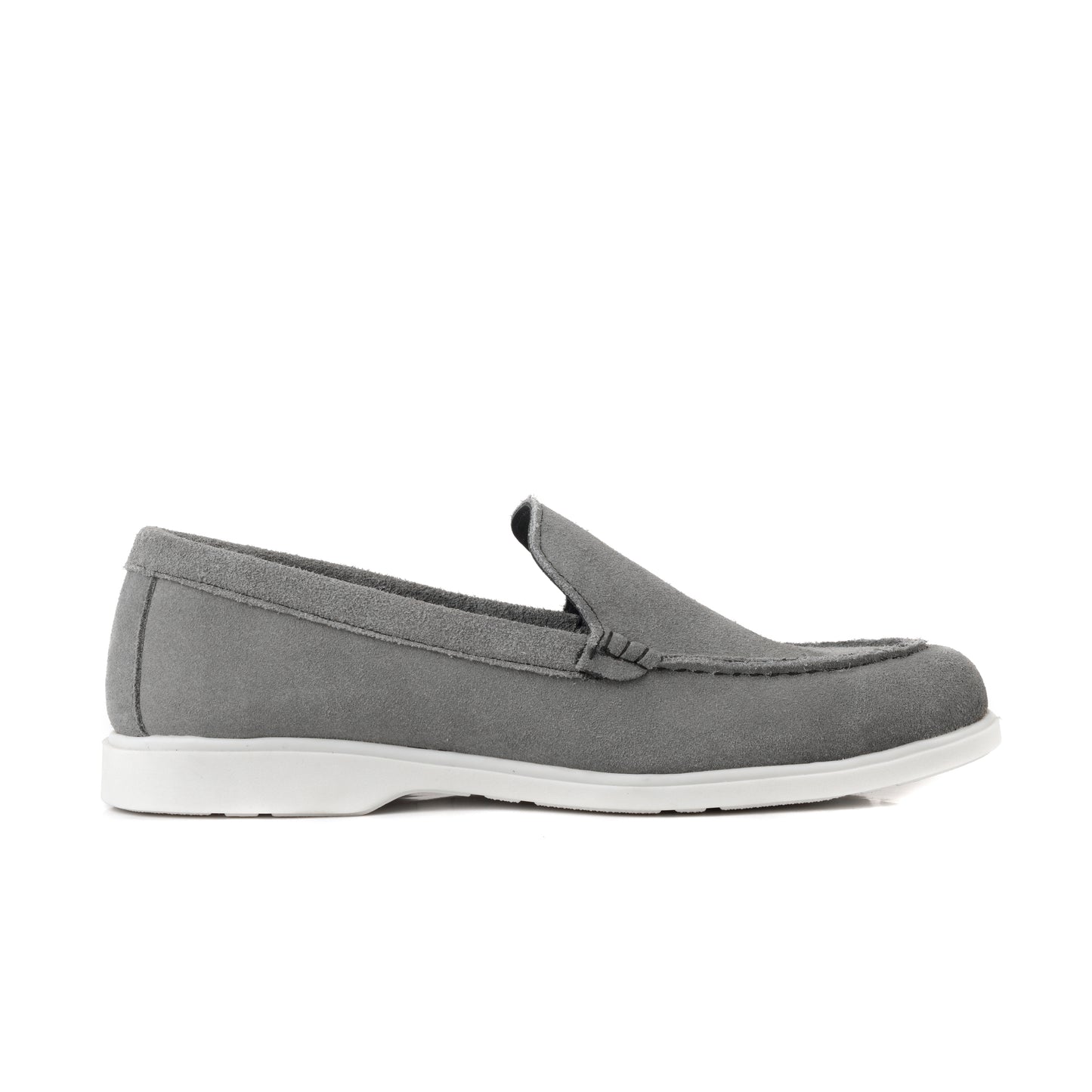 LP-01 Grey loafers with white sole - DeVogue