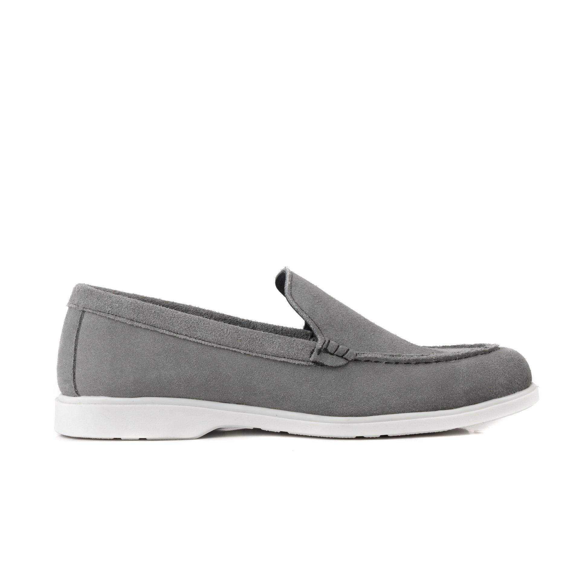 LP-01 Grey loafers with white sole - DeVogue