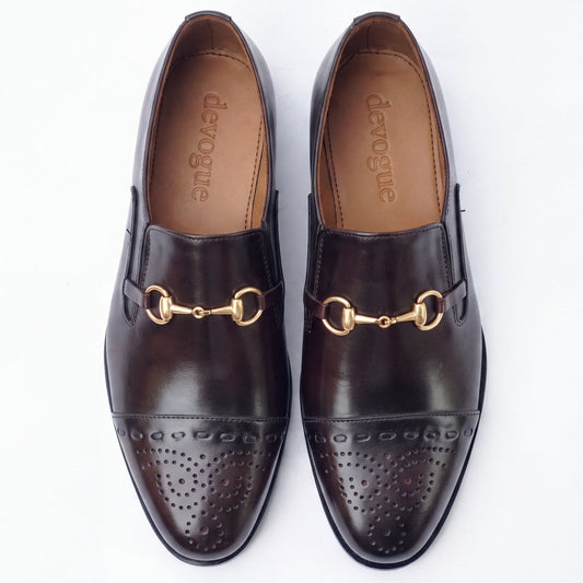 2001-Brogue Cow Leather Formal Two Tone Style