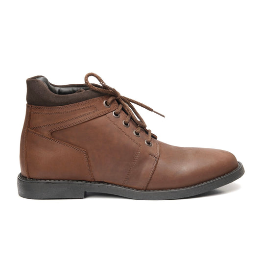 BT-03 Brown Ankle Boots in Oily Cow Leather