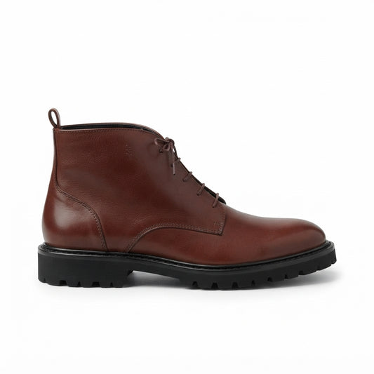 1006-Brown Soft Cow Leather Chukka boots