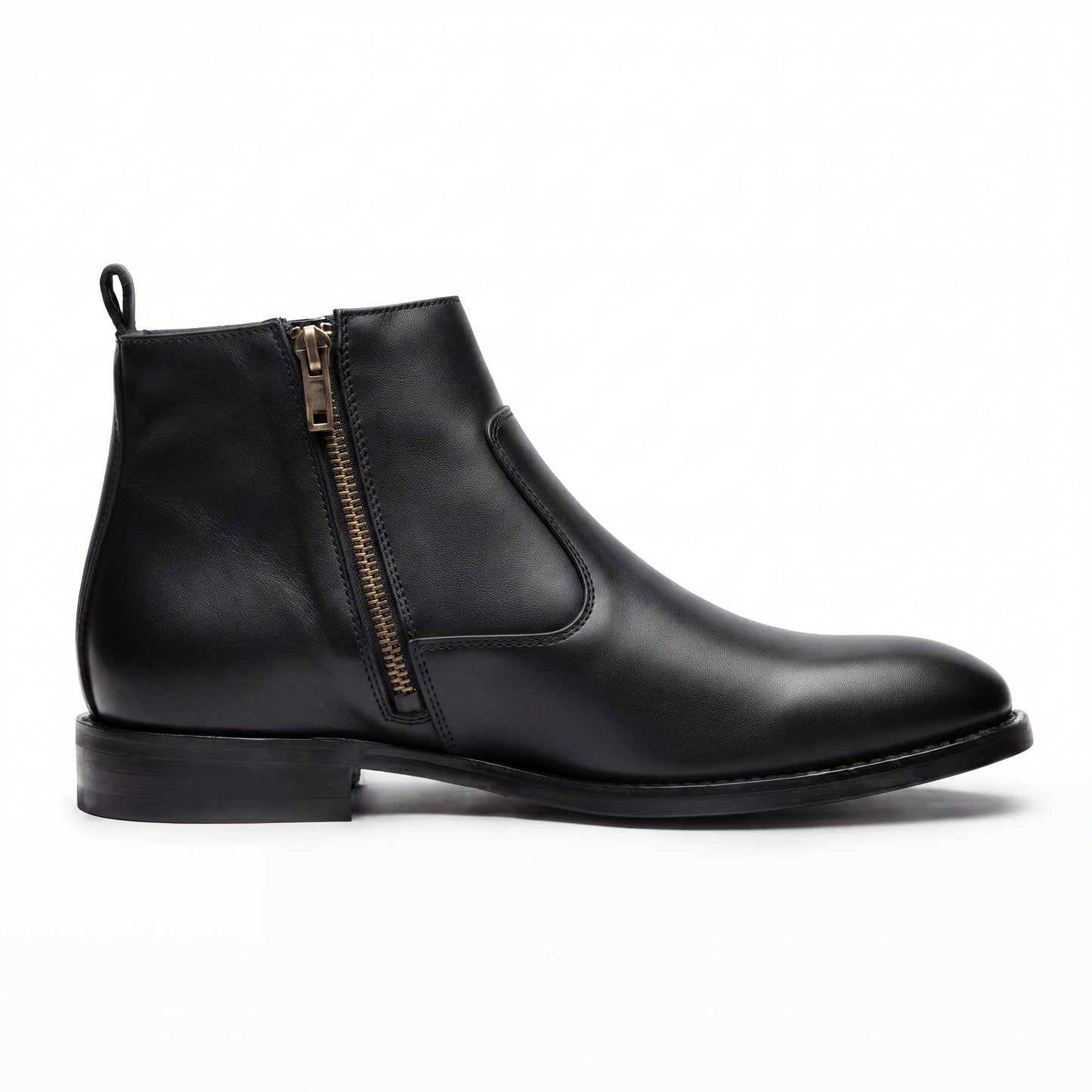 LT-02 Black Ankle Boots Cow Leather