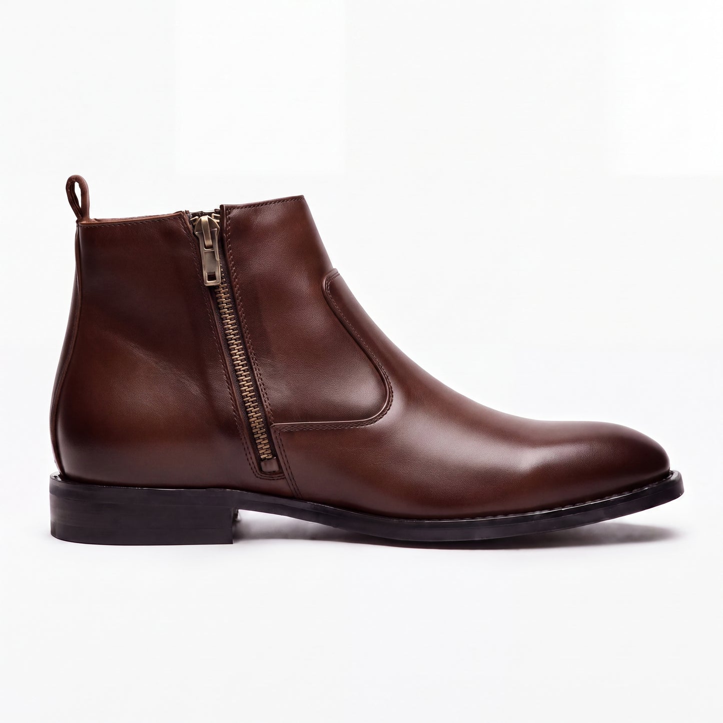 LT-02 Brown Ankle Boots Cow Leather