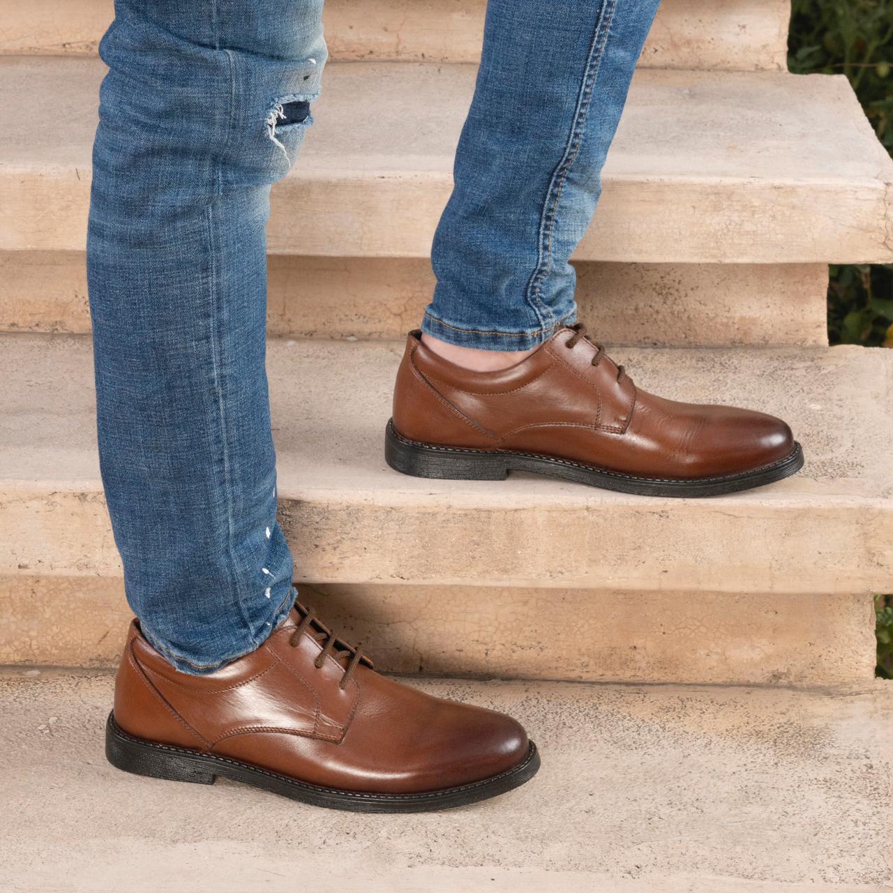 SKU: 9042 - Cognec High grain Casual Shoes - DeVogue