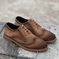 7058 - Shaded Camel Casual Suede Shoes - DeVogue