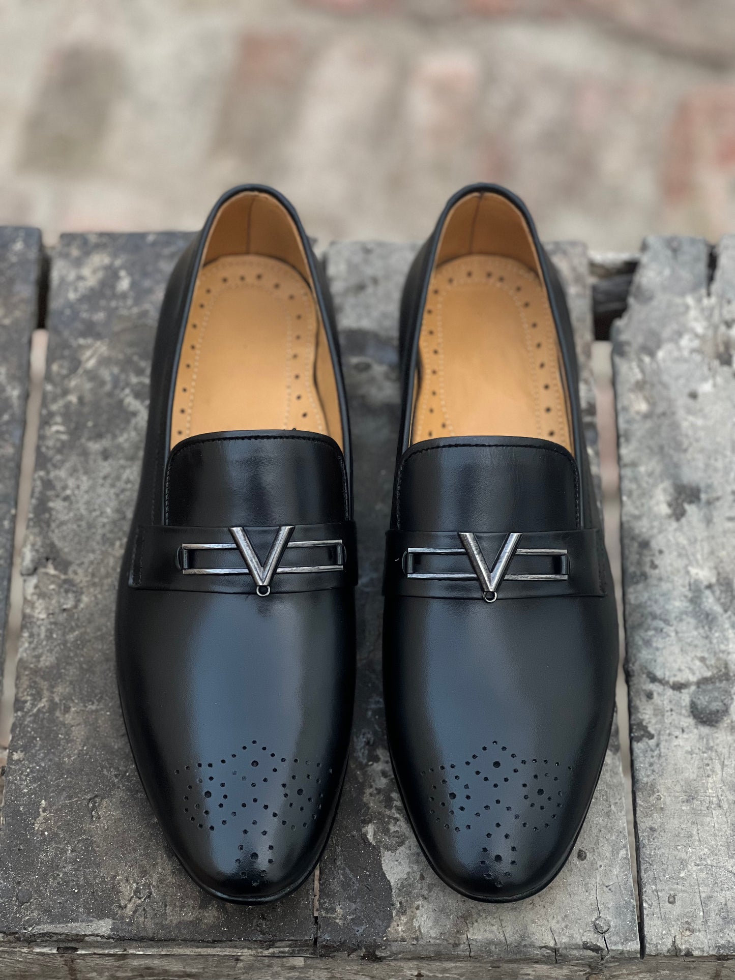 ST-3003-Black Cow Leather Formal Loafer Style