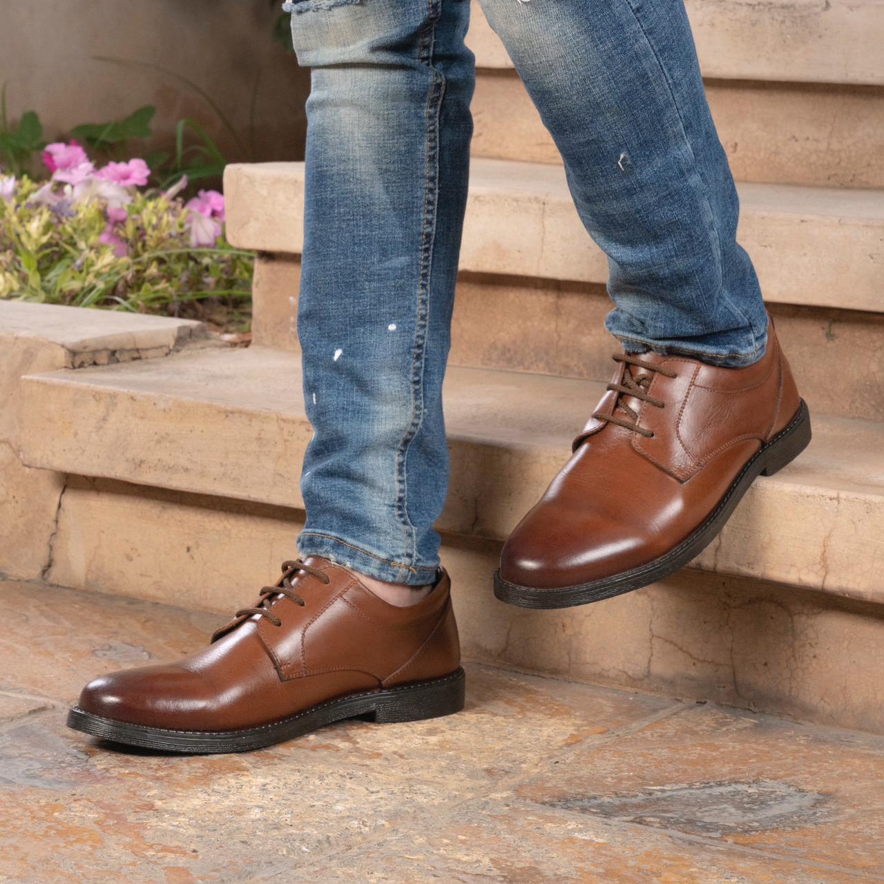 SKU: 9042 - Cognec High grain Casual Shoes - DeVogue