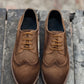 7058 - Shaded Camel Casual Suede Shoes - DeVogue