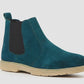 8017-Green Suede Chelsea Boots