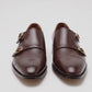 2011-Mild Brown Cow Leather Formal Double Monk Style