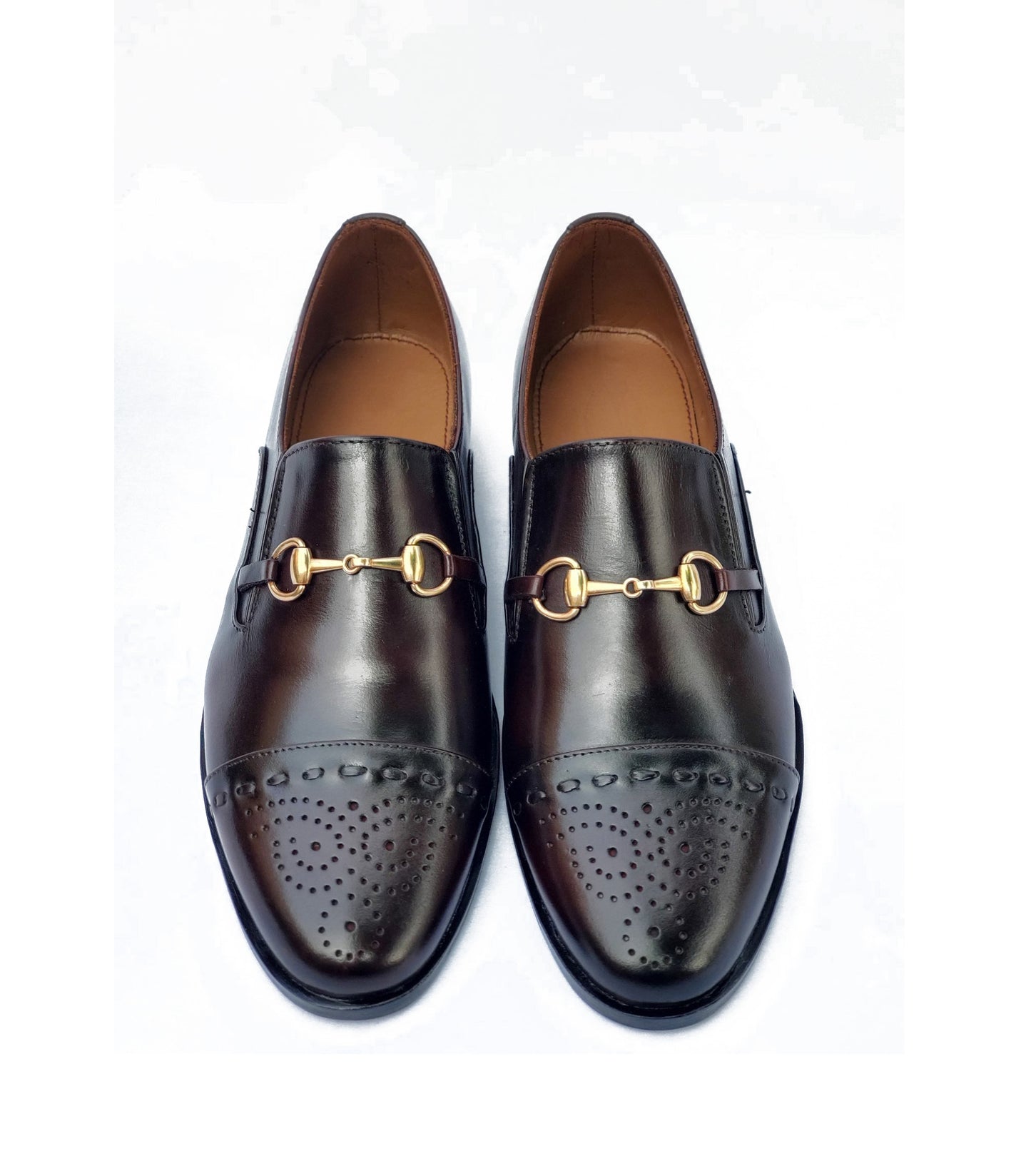 2001-Brogue Cow Leather Formal Two Tone Style