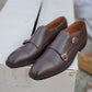SKU:2011-Tan Cow Leather Formal Double Monk Style