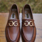 4032-Brown Soft Grain Premium Formal leather loafers - DeVogue