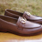4032-Brown Soft Grain Premium Formal leather loafers - DeVogue