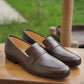4033-Brown Soft Grain Premium Formal leather loafers - DeVogue
