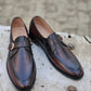 5005-Maroon Analine Premium Formal leather loafers