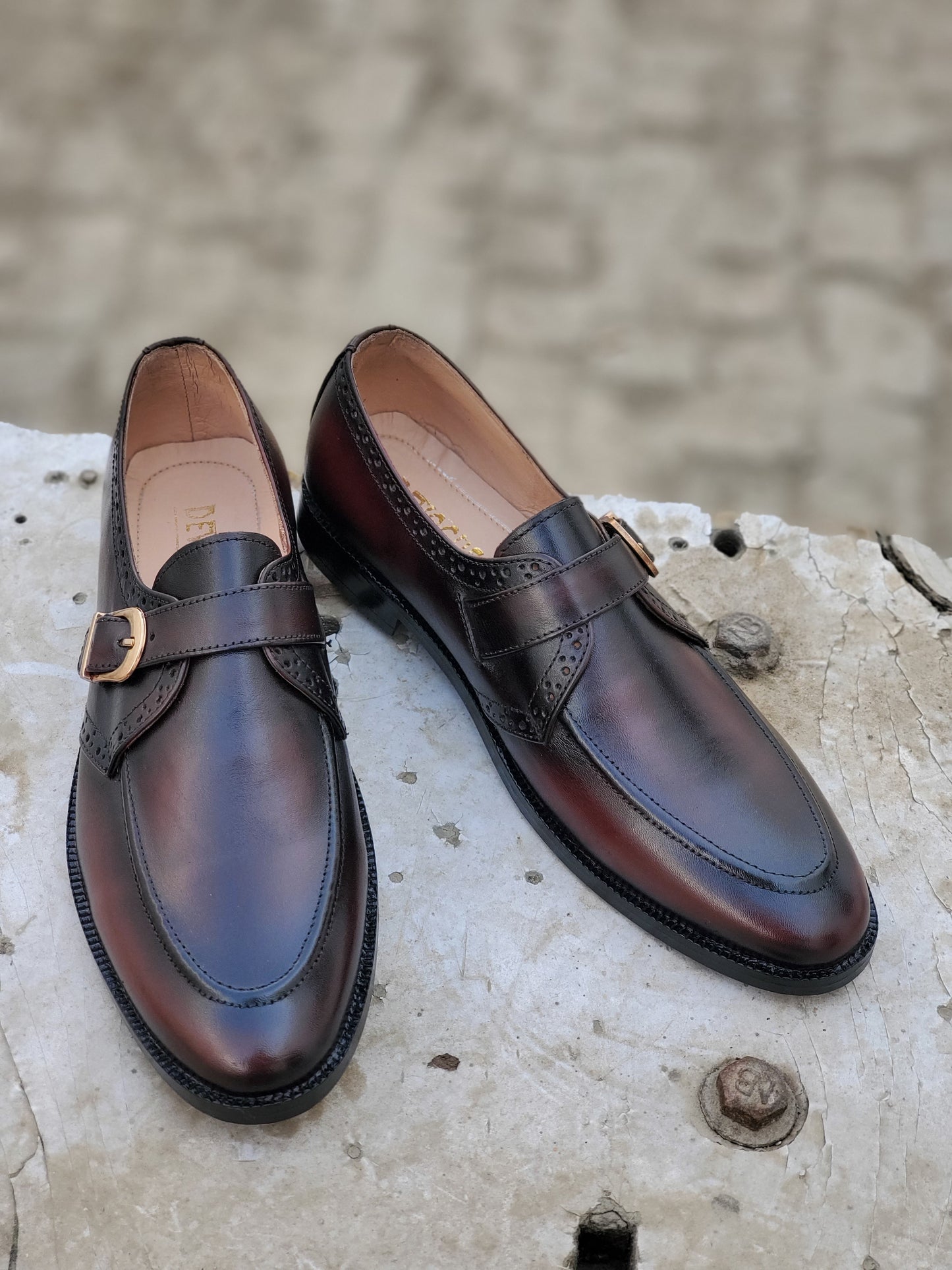 5005-Maroon Analine Premium Formal leather loafers
