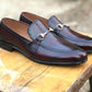 4010-Burgundy Cow Leather Formal Horse Bit Style - Devogue store