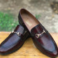 4010-Burgundy Cow Leather Formal Horse Bit Style - Devogue store