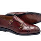 2011-Burgundy Cow Leather Formal Double Monk Style