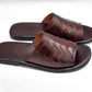 R-405-Brown Two tone Premium Chappal Pure Full grain Cow Leather Shoes Trending shoes