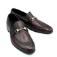 4010-Burgundy Cow Leather Formal Horse Bit Style - DeVogue