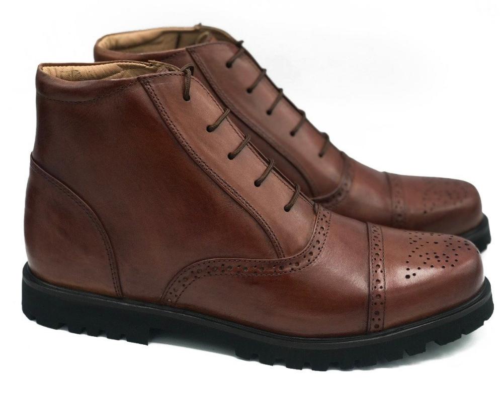 SKU:1005-Brown Soft Cow Leather Chukka boots - DeVogue