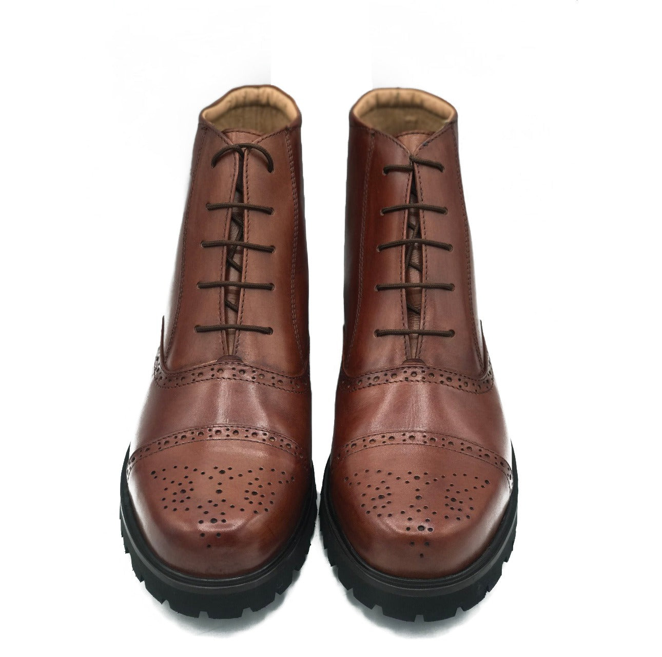 SKU:1005-Brown Soft Cow Leather Chukka boots - DeVogue