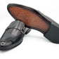 SKU:4002-Black Cow Leather Formal Loafer Style