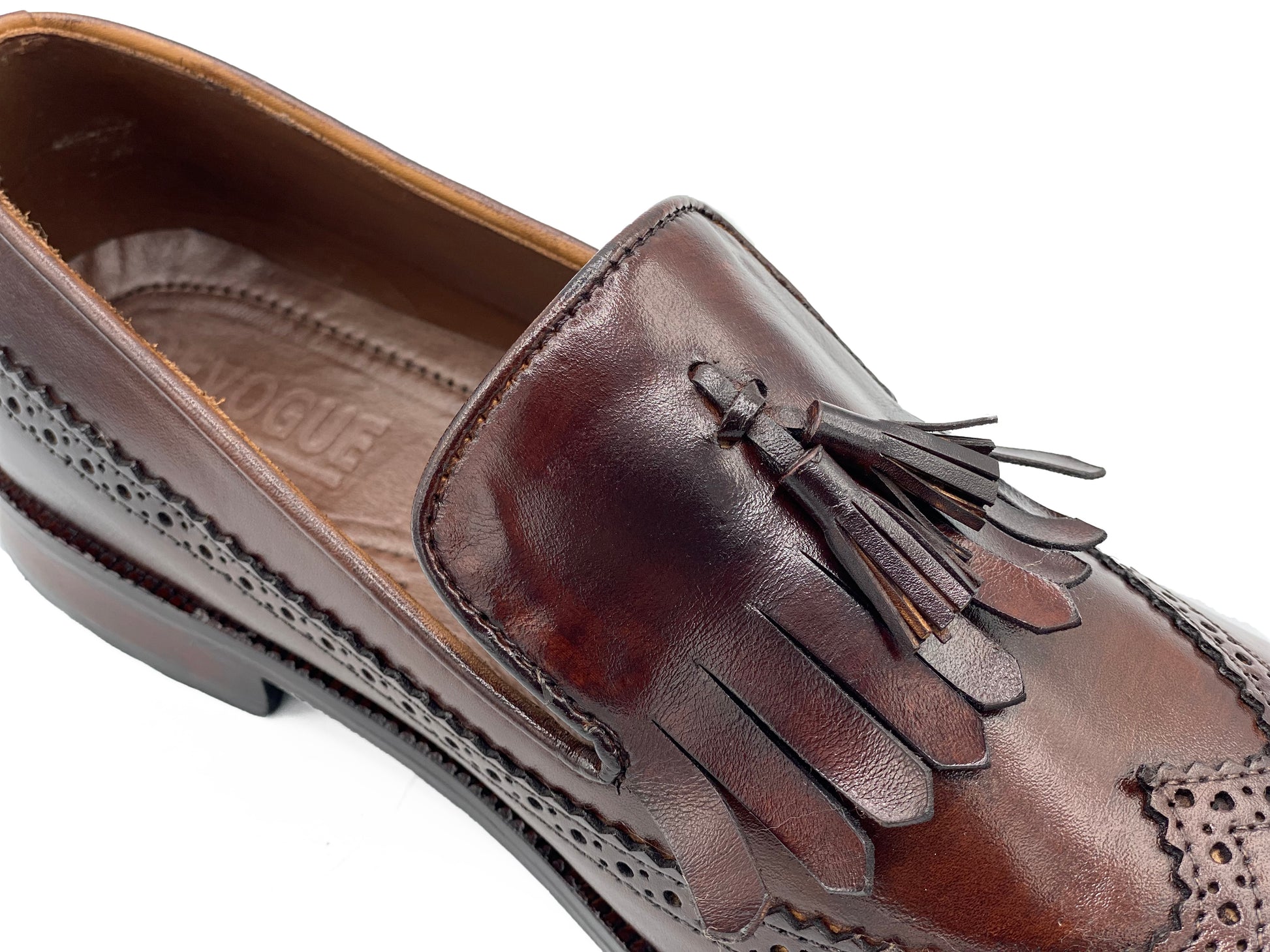 SKU:2038-Brown beard Style Leather sole - DeVogue