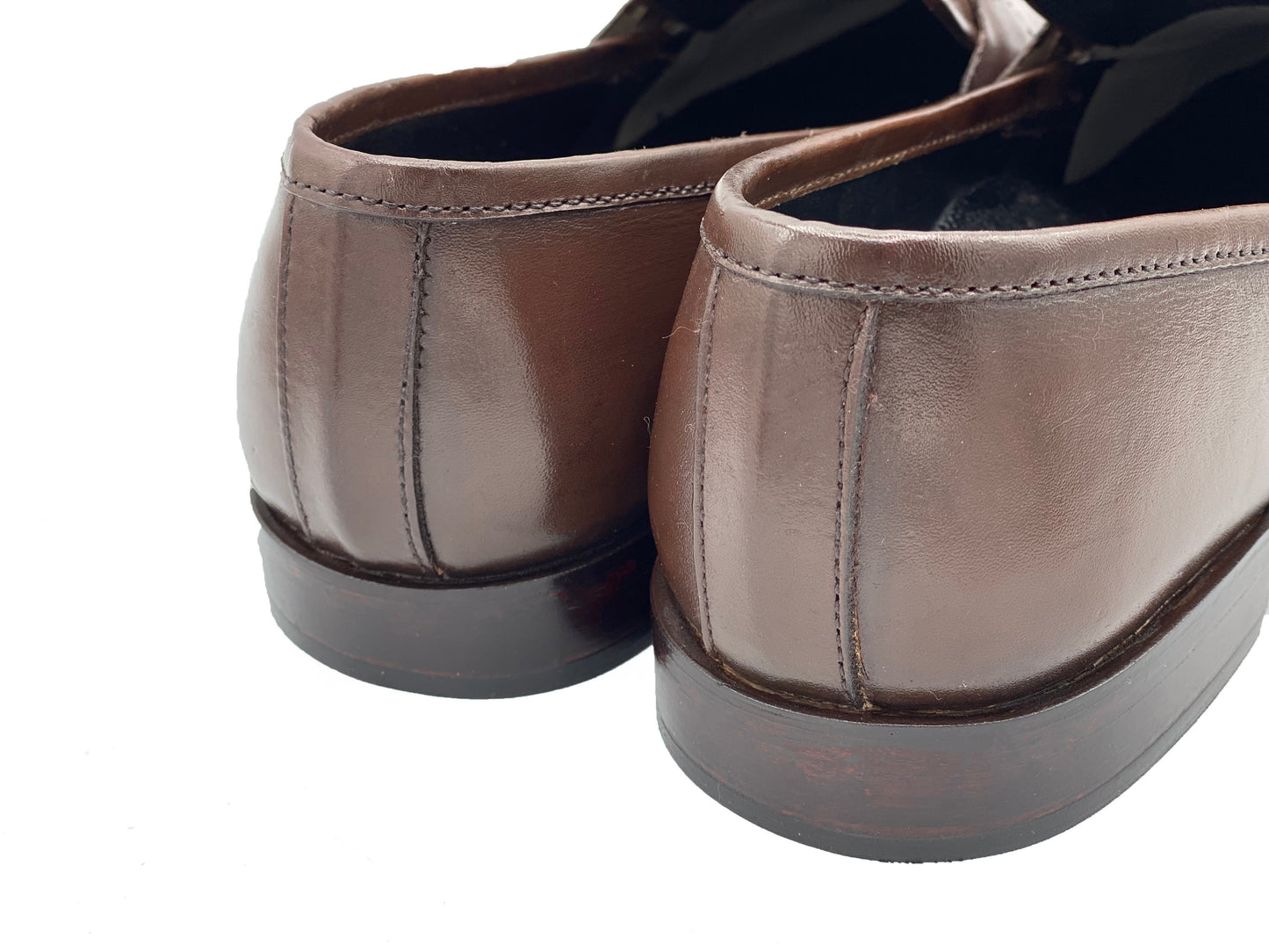 SKU:4001-Brown Cow Leather Formal Loafer Style