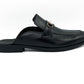 4044-Black Mule style Pure Cow Leather Shoes - DeVogue