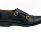 2011-Mild Black Cow Leather Formal Double Monk Style