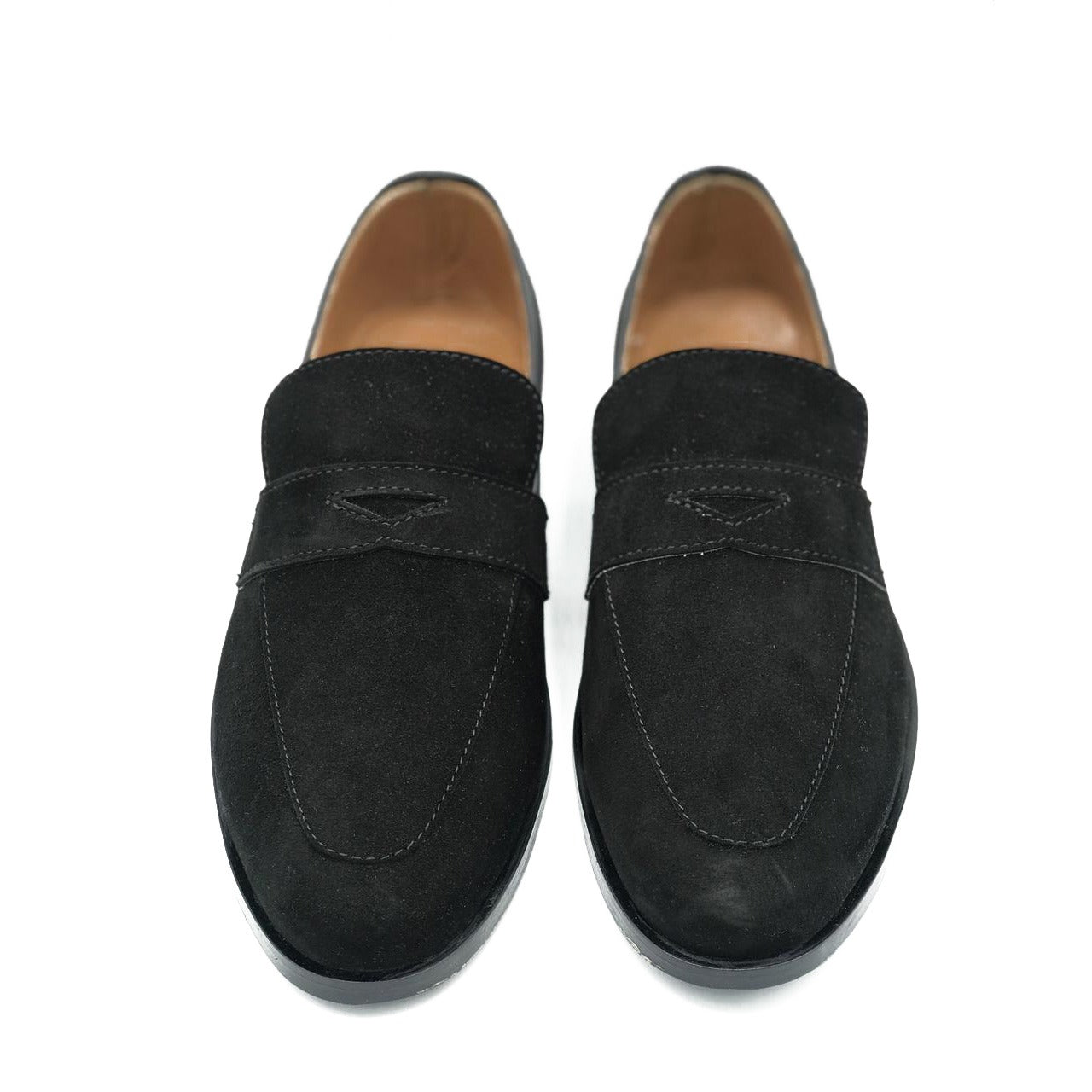 5002-Black Suede Cow Leather Formal Loafer Style – DeVogue