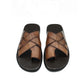 SKU: R-403-Brown Strips Premium Quality Chappal Pure Cow Leather Shoes Trending shoes