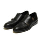 SKU:2011-Black Rubber Sole Cow Leather Formal Double Monk Style