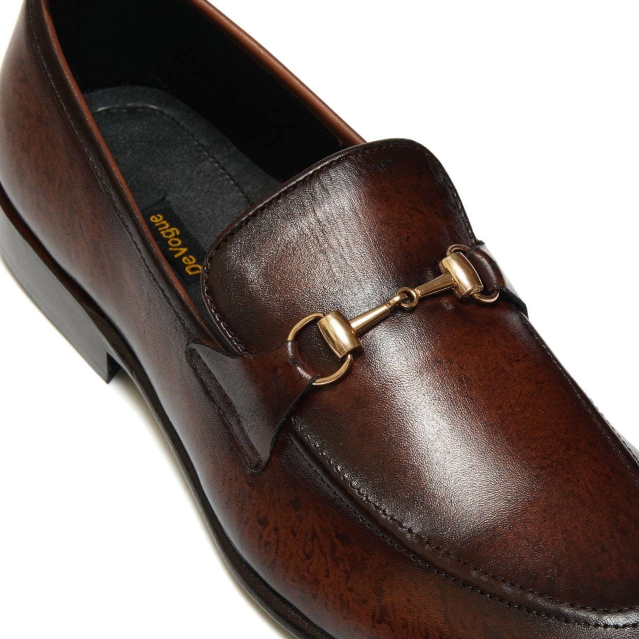 4011-Patina Cow Leather Formal Horse Bit Style - DeVogue