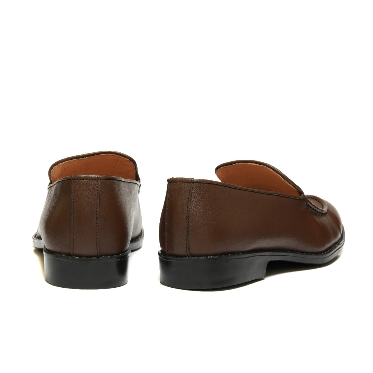 6006-Brown Soft Premium Formal leather loafers – DeVogue