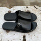 203-Black Premium Quality Chappal Pure Cow Leather Shoes Trending shoes