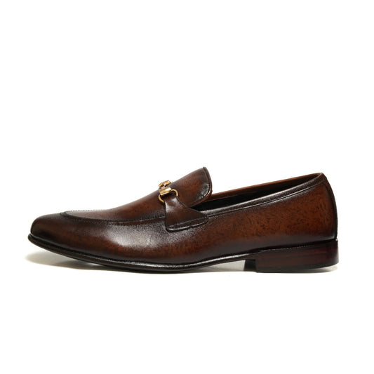 4011-Patina Cow Leather Formal Horse Bit Style - DeVogue